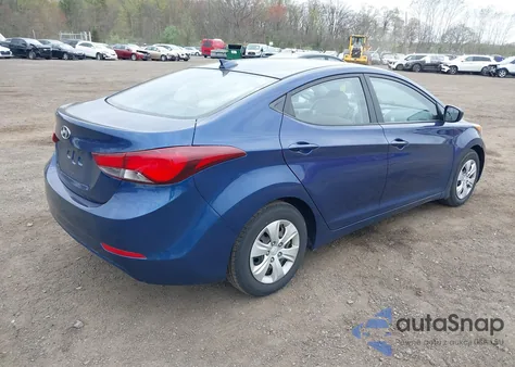 2016 Hyundai Elantra Se из США, поврежденный, VIN 5NPDH4AE5GH776391